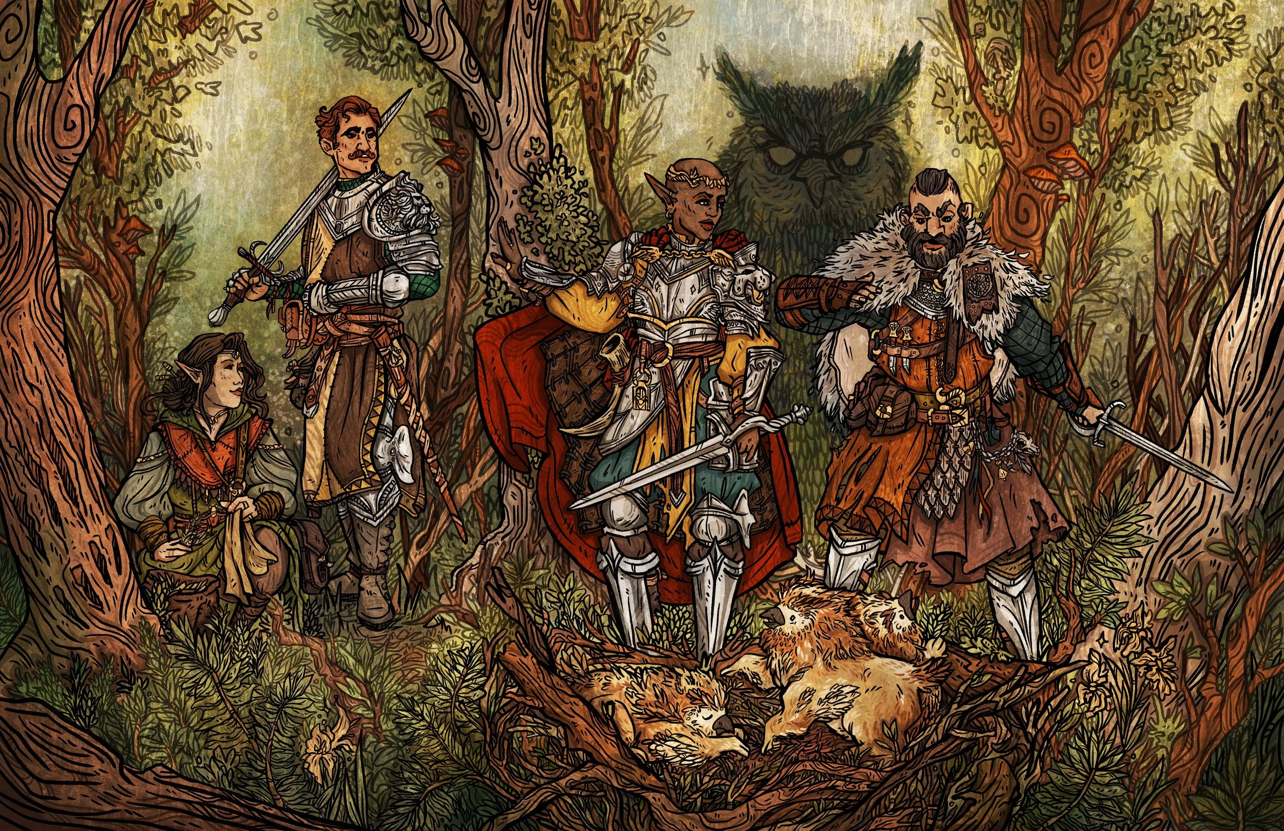 Roll for Owlbears ✦ Giclee Artist Print — Sara Zunda Illustrations